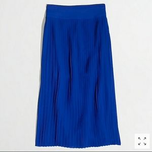 J. Crew Factory, US Size 4, Cobalt Blue Pleated Midi Skirt